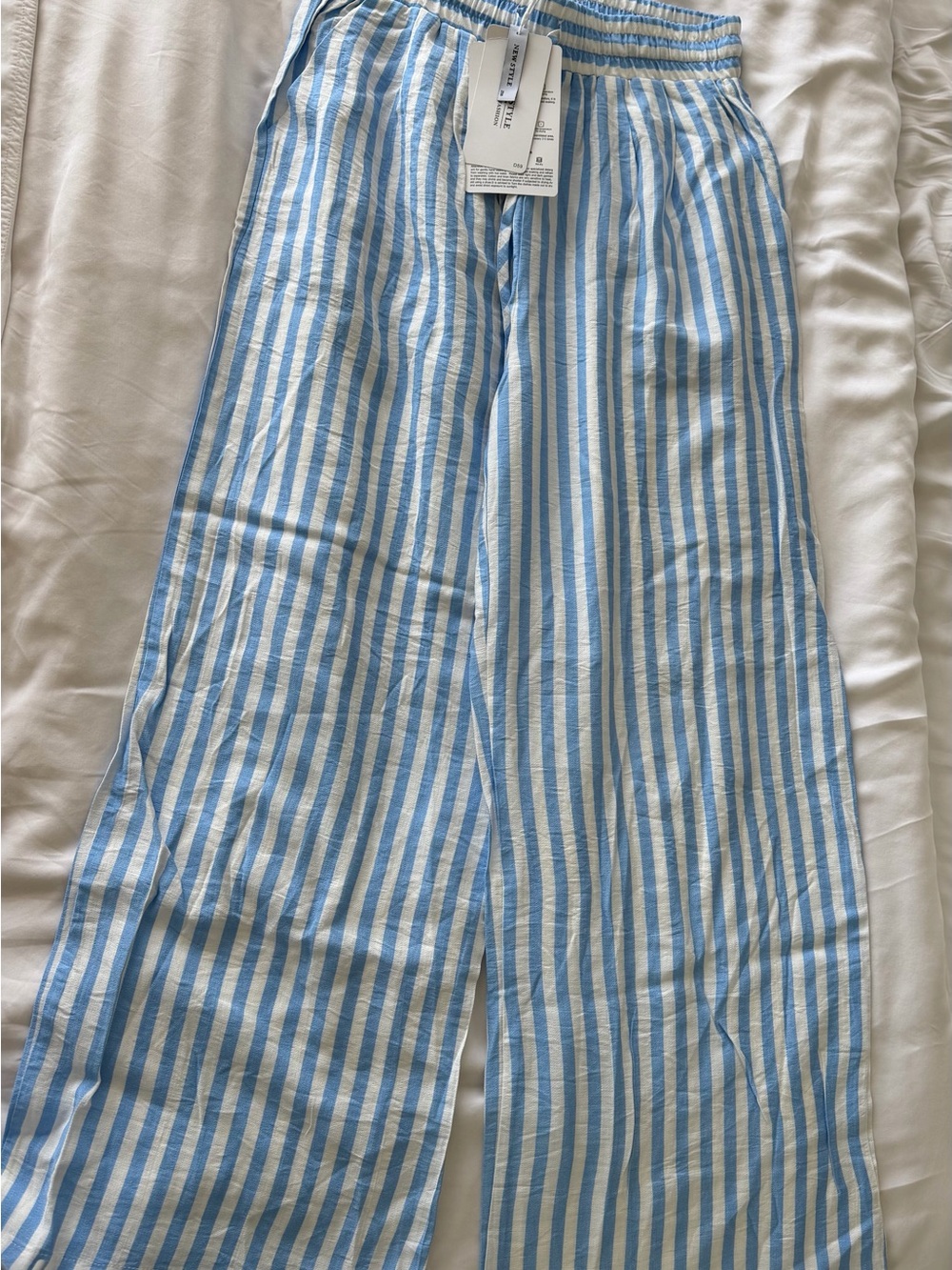 Linen Blend Wide-Leg Pants
